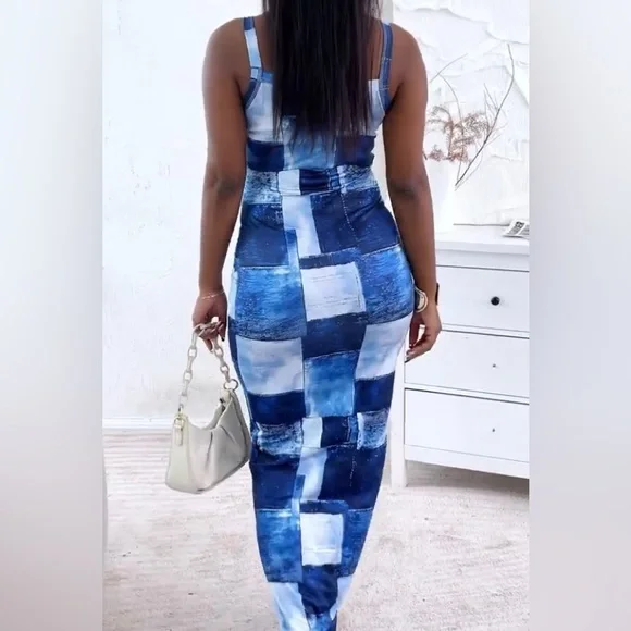 Denim Look Gorgeous Dress - Picture 7 of 8